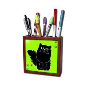  Janna Salak Designs Cats   Black Long haired Persian Cat 