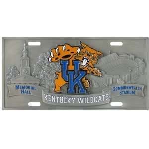  Kentucky Wildcats 3 D License Plate   NCAA College 