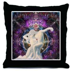  Lovers Embrace Art Throw Pillow by 