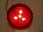 Round CLEAR LENS Red LED Light Kit w/grommet, plug