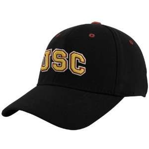  Top of the World USC Trojans Black Basic Logo 1 Fit Hat 