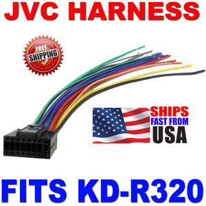 2010 JVC WIRE HARNESS 16 PIN HARNESS KD R320 KDR320  
