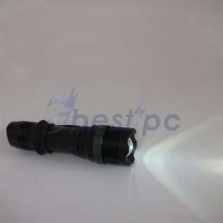  7W CREE Q5 LED Zoom Flashlight 400 Lumens Torch Lamp Light Fast USA