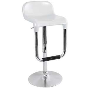  White Liquid Adjustable Height Bar or Counter Stool 