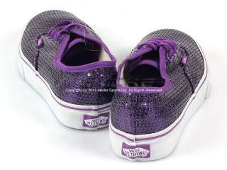 Vans Authentic (Glitter Dots) Purple Sequins Casual Classic 2011 Low 