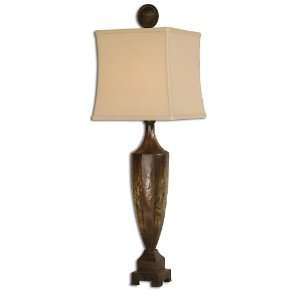  Uttermost 36 Inch Kamani Tall Lamp In Mahogany Red w/ Old 