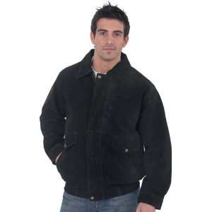  Solid Suede Leather Mens Jacket. Size M