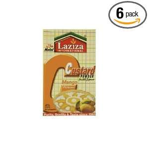 Laziza Mango Custard Powder, 300 Gram Boxes (Pack of 6)  
