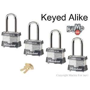  Master Lock   Keyed Alike Locks #3NKALF 4 BUMP 4 Pack 