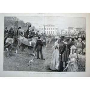  Hyde Park Waiting For Princess Wales 1889 Old Print: Home 