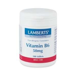 Lamberts Lamberts, Vitamin B6 50mg, (Pyridoxine), 100 Tablets