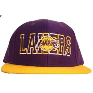   Lakers Purple/Gold Two Tone Snapback Adjustable Plastic Snap Back Hat