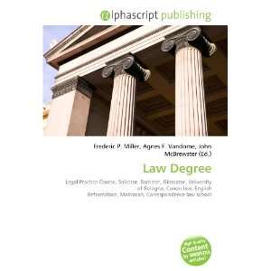  Law Degree (9786132672438) Books