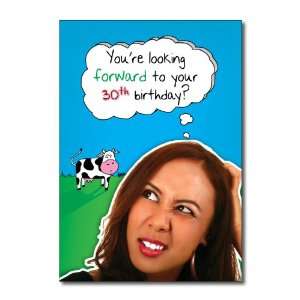  : Wrong Direction Funny Happy Birthday Greeting Card: Office Products