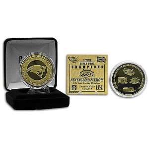 Patriots Highland Mint 3 Time Super Bowl Champs 24KT Coin ( Patriots 
