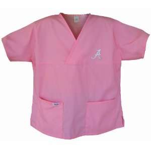  University of Alabama Pink Scrubs Tops SHIRT Alabama 