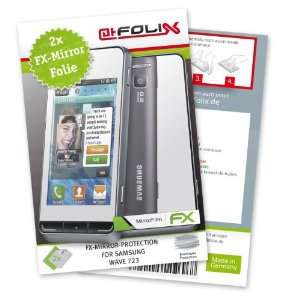  2 x atFoliX FX Mirror Stylish screen protector for Samsung Wave 