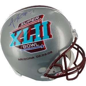  Aaron Ross Super Bowl 42 Full Size Helmet: Sports 