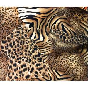  Animal Print Charmeuse Satin Fabric 60 By the Yard: Arts 