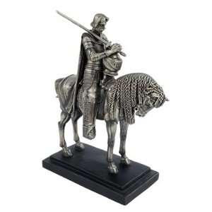  King Arthur w Horse Knight Camelot statue home garden 