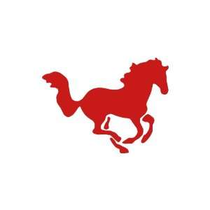  Horse Running small 3 Tall RED vinyl window decal sticker 