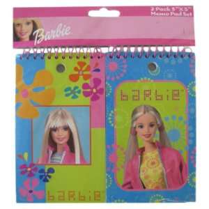  2 Pack Barbie Girls Memo Pad Set   Barbie Stationery: Toys 