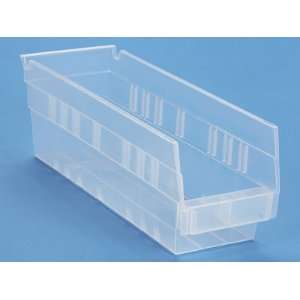  4 x 12 x 4 Clear Plastic Shelf Bins