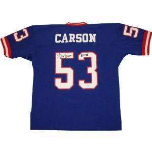 Harry Carson Autographed HOF 06 Blue 1986 Mitchell & Ness NY Giants 
