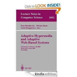 Adaptive Hypermedia and Adaptive Web Based Systems: International 