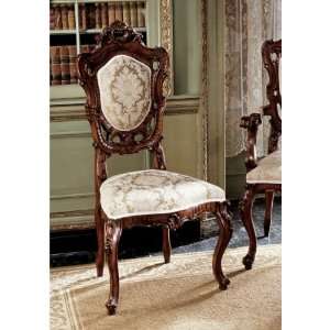   Mahogany Antique Replica French Rococo Side Arm Chair: Home & Kitchen