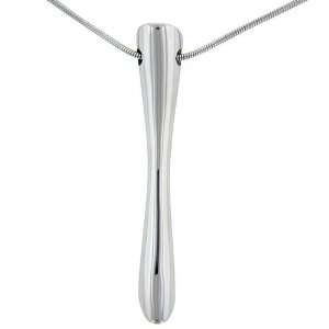  Baton Scoop Neck Stainless Steel Necklaces Pendant For Men 