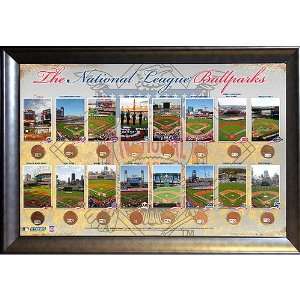   Ballparks   Framed 20x32 Collage with Dirt From All 16 Ballparks