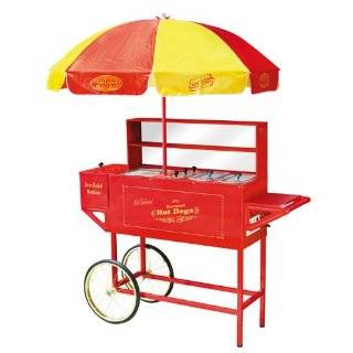   Electrics HDC 701 Vintage Collection Carnival Hot Dog Cart & Umbrella