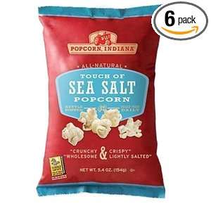 Popcorn Indiana Sea Salt, 5.4 Ounce (Pack of 6):  Grocery 