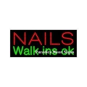  Nails Walk Ins OK LED Sign 11 x 27: Sports & Outdoors