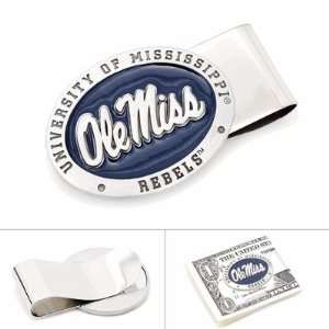  Pewter Ole Miss Rebels NCAA Money Clip 