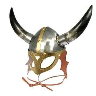 Viking Helmet With Mask & Horns