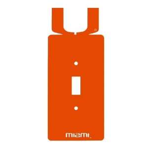  Miami Hurricanes Single Toggle Metal Switch Plate Cover 