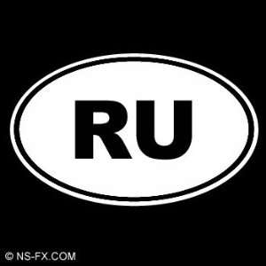 RU   Russian Federation   Country Code Vinyl Decal