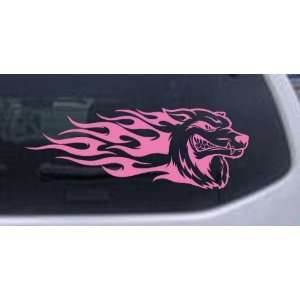  Walls on Wolf With Tribal Flames Tribal Car Window Wall Laptop Decal Sticker