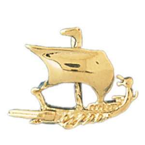   14K Gold Pendant Pirate Ship 1.4   Gram(s) CleverEve Jewelry