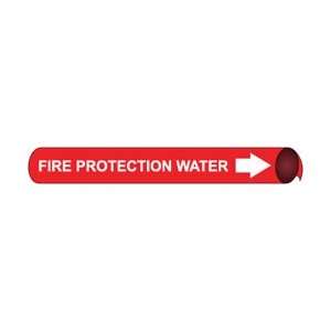 H4043   Pipe Marker Strap On, Fire Protection Water w/R, Fits Over 10 