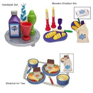  Wooden Shabbat Play Food Set: Toys & Games
