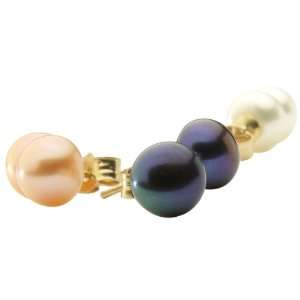  Trio of Pearl earrings with 9ct Gold Fittings Jewelry