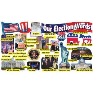  Election Word Wall Mini Bulletin Board (SC541748): Office 