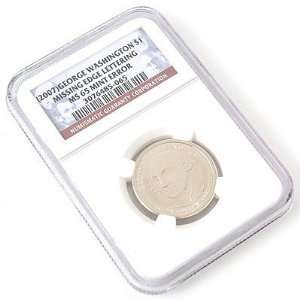   Washington Presidential Dollar Error Coin NGC MS65