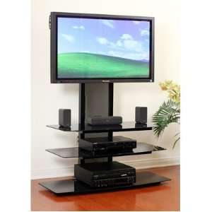  52 Flat Panel TV Stand with Mount in Gloss Black