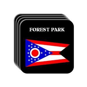 US State Flag   FOREST PARK, Ohio (OH) Set of 4 Mini Mousepad Coasters
