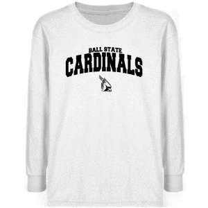   Ball State Cardinals Youth White Logo Arch T shirt: Sports & Outdoors