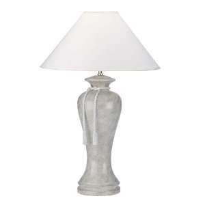   ORE International 6200IV Ceramic Table Lamp, Ivory